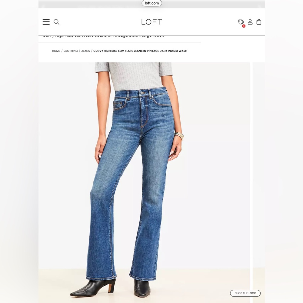 LOFT slim flare boot cut jeans 6